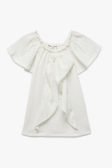 Bluza lejera cu model texturat - Alb optic