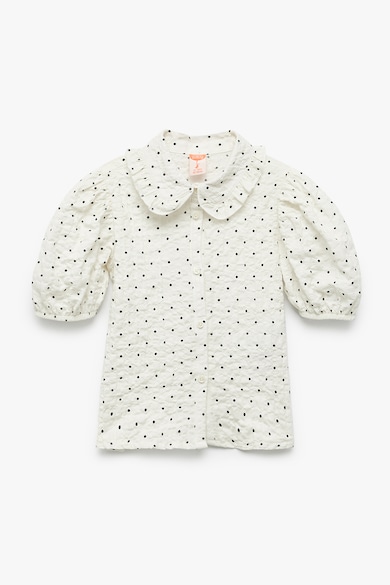 Camasa cu guler Peter Pan - Negru/Alb murdar