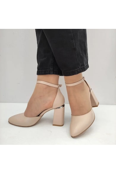 Pantofi Decupati Dama 1848-6 Roz Nude - Roz