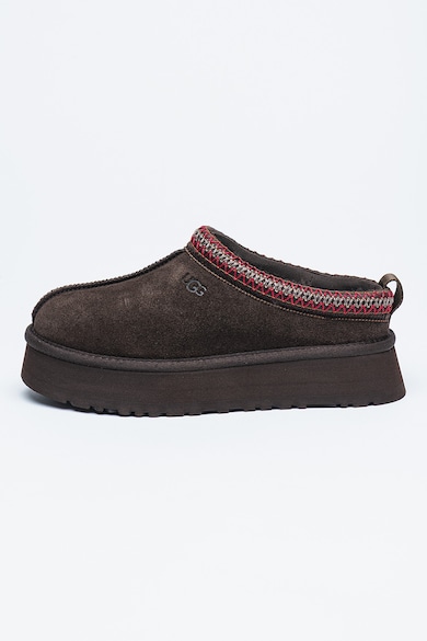 Saboti flatform din piele intoarsa Tazz II, Maro inchis UGG
