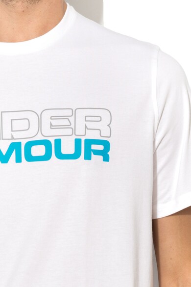 Under Armour Tricou cu croiala lejera si text logo, pentru fitness Barbati