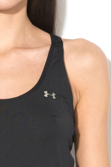 Under Armour Top cambrat cu spate decupat, pentru fitness Femei