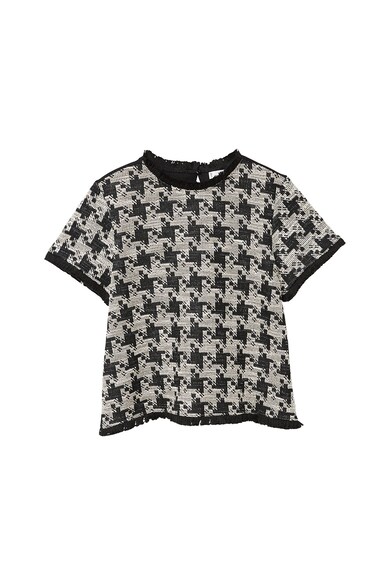 Mango Tricou cu model houndstooth Femei