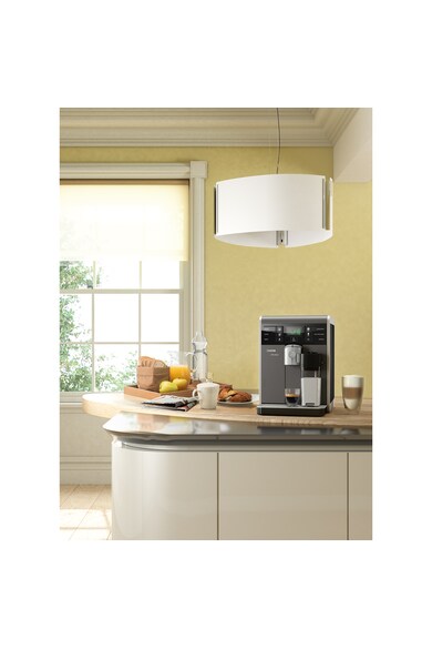 Saeco Espressor super-automat  Moltio HD8777/11, 1850W, Carafa integrata, Rasnita ceramica, 15 bar, Argintiu Femei