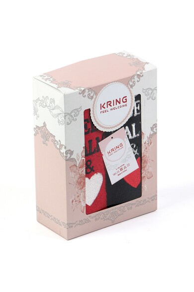 Kring Комплект кърпи  His&Hers, 2 броя, Keep calm, памук 100%, Черна/Червена Жени