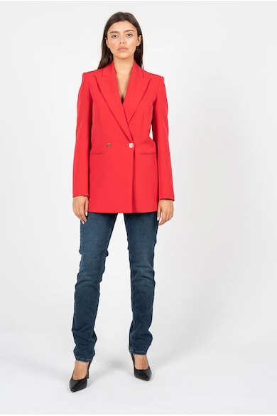 Sacou slim fit cu revere ascutite