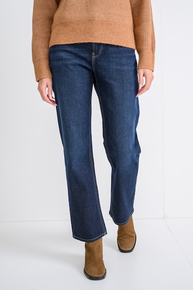 Blugi cu croiala dreapta si talie inalta, Bleumarin CALVIN KLEIN JEANS - Bleumarin