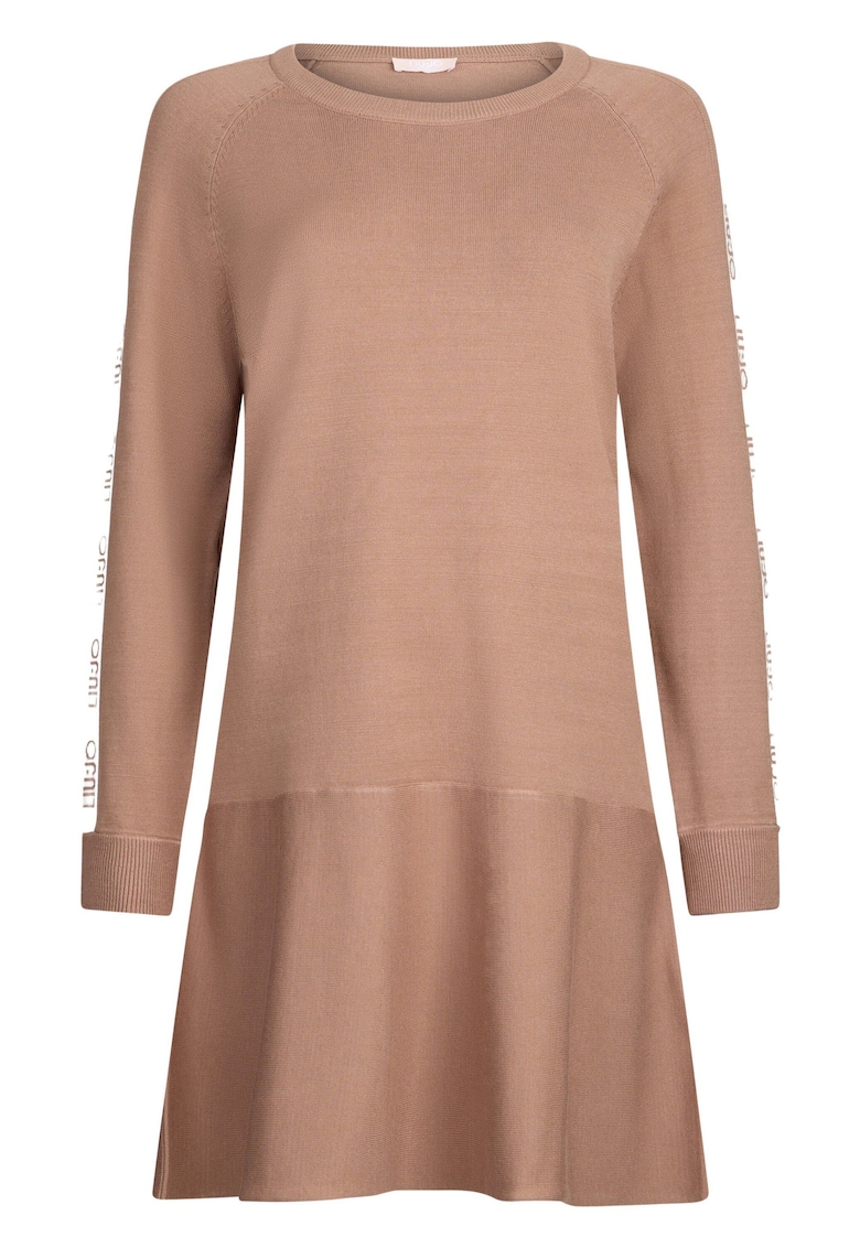 Rochie mini cu maneci lungi - Bej