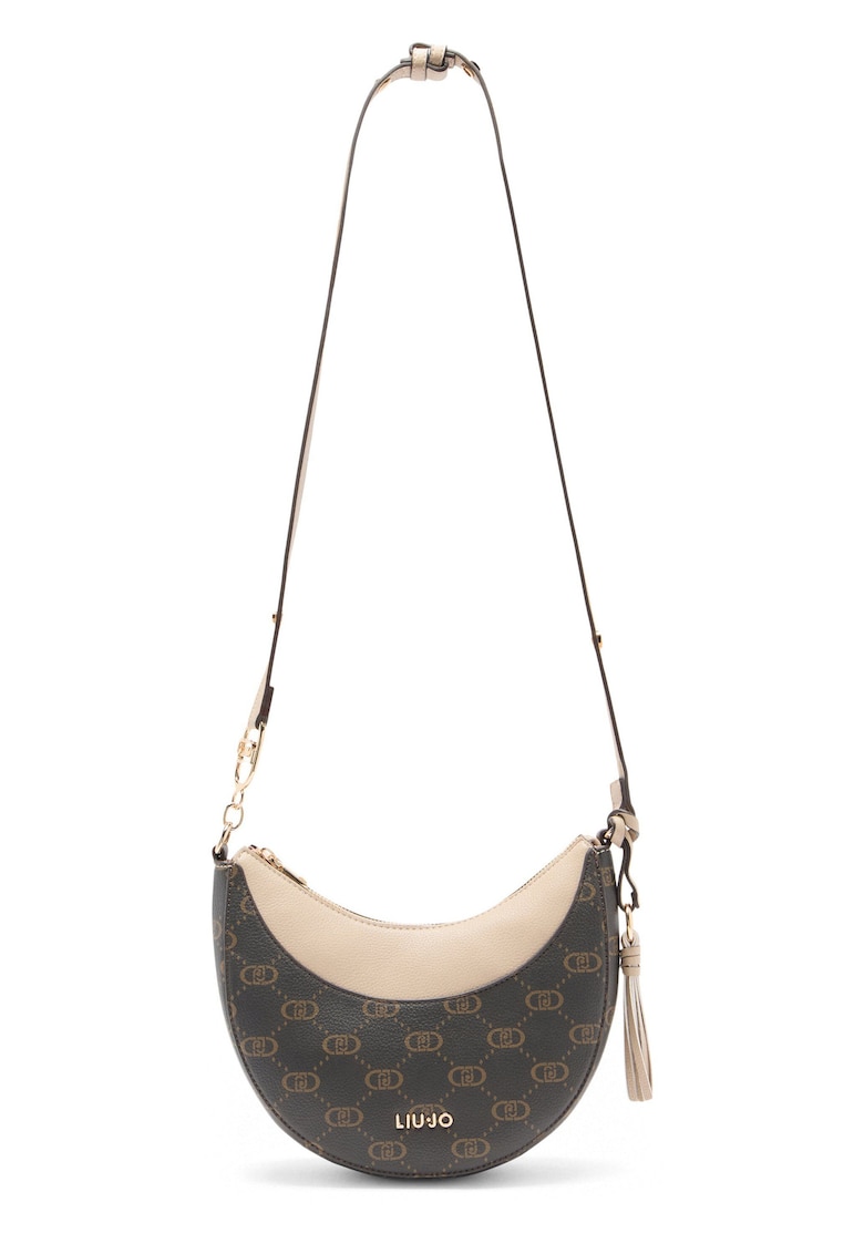 Geanta semiluna din piele ecologica cu model logo