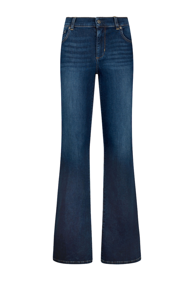 Blugi cu croiala bootcut si talie medie