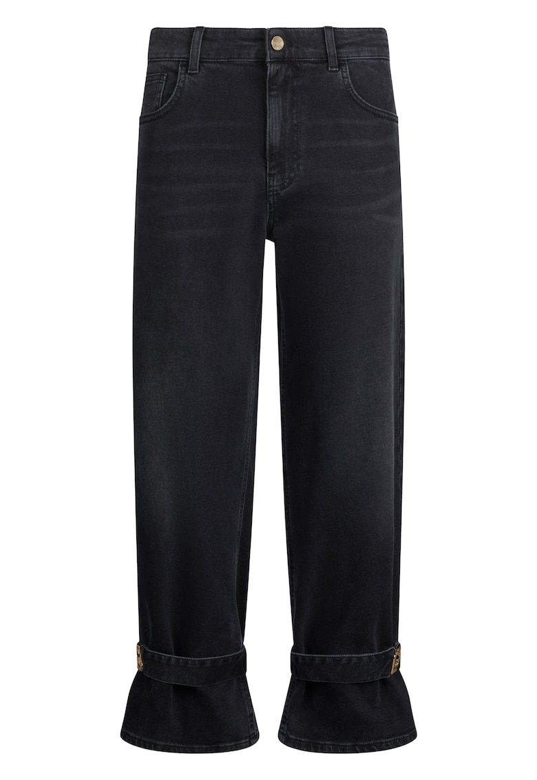 Blugi cu croiala carrot si talie inalta