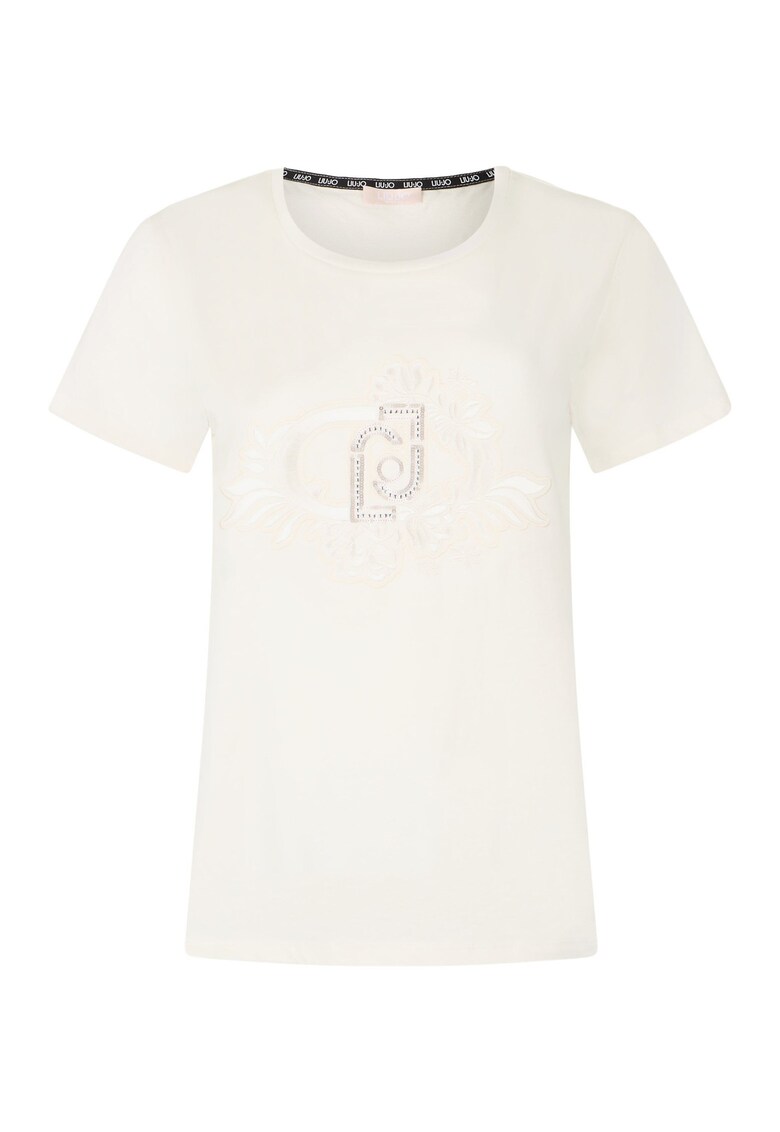 Tricou regular fit cu imprimeu - Alb fildes