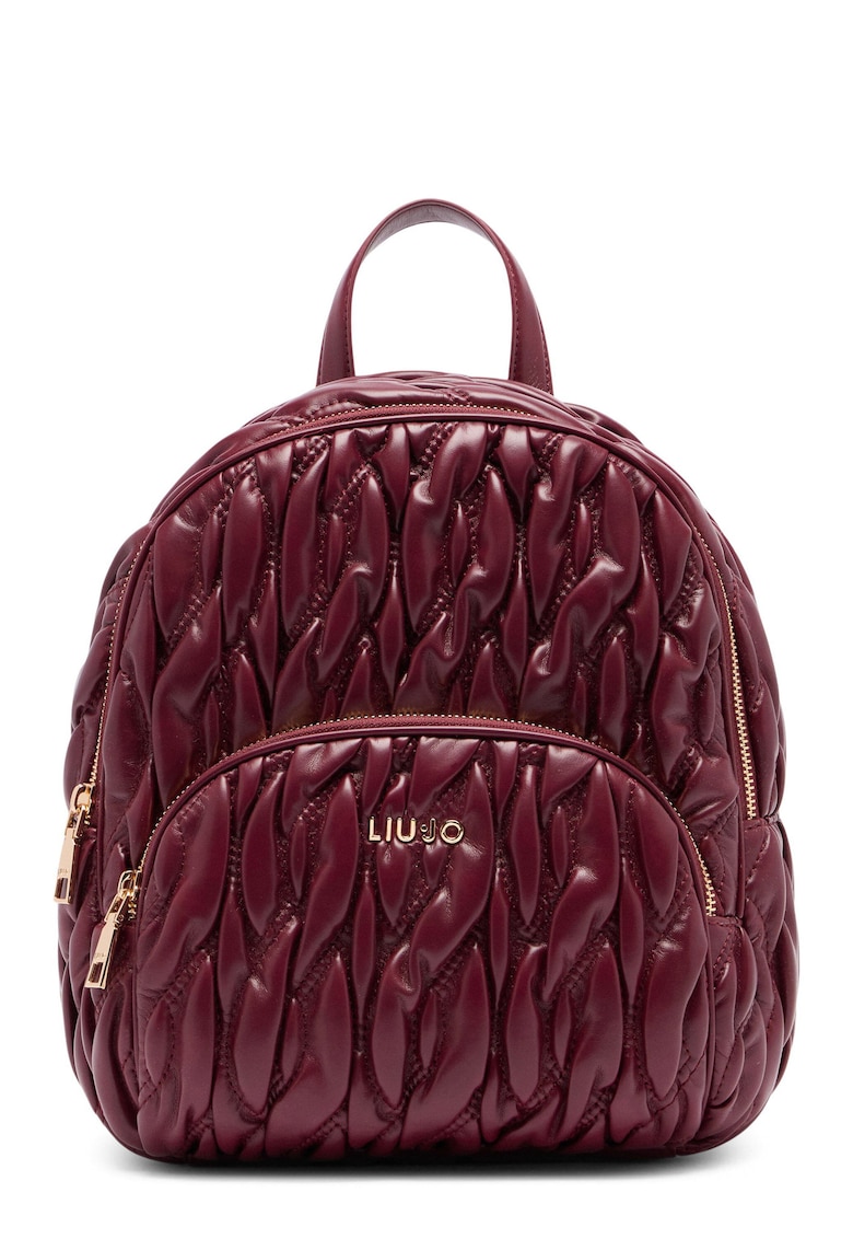 Rucsac matlasat din piele ecologica cu aspect impletit