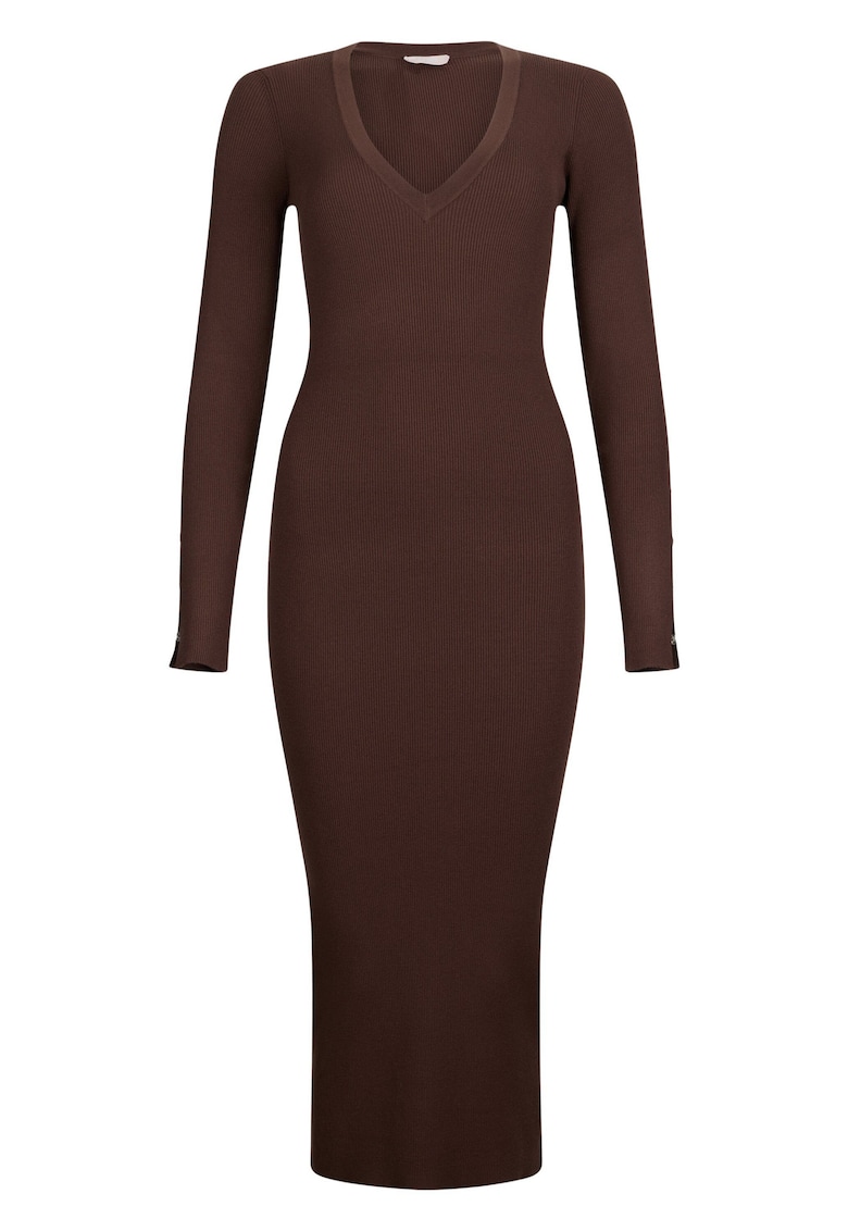 Rochie bodycon cu strasuri - Maro