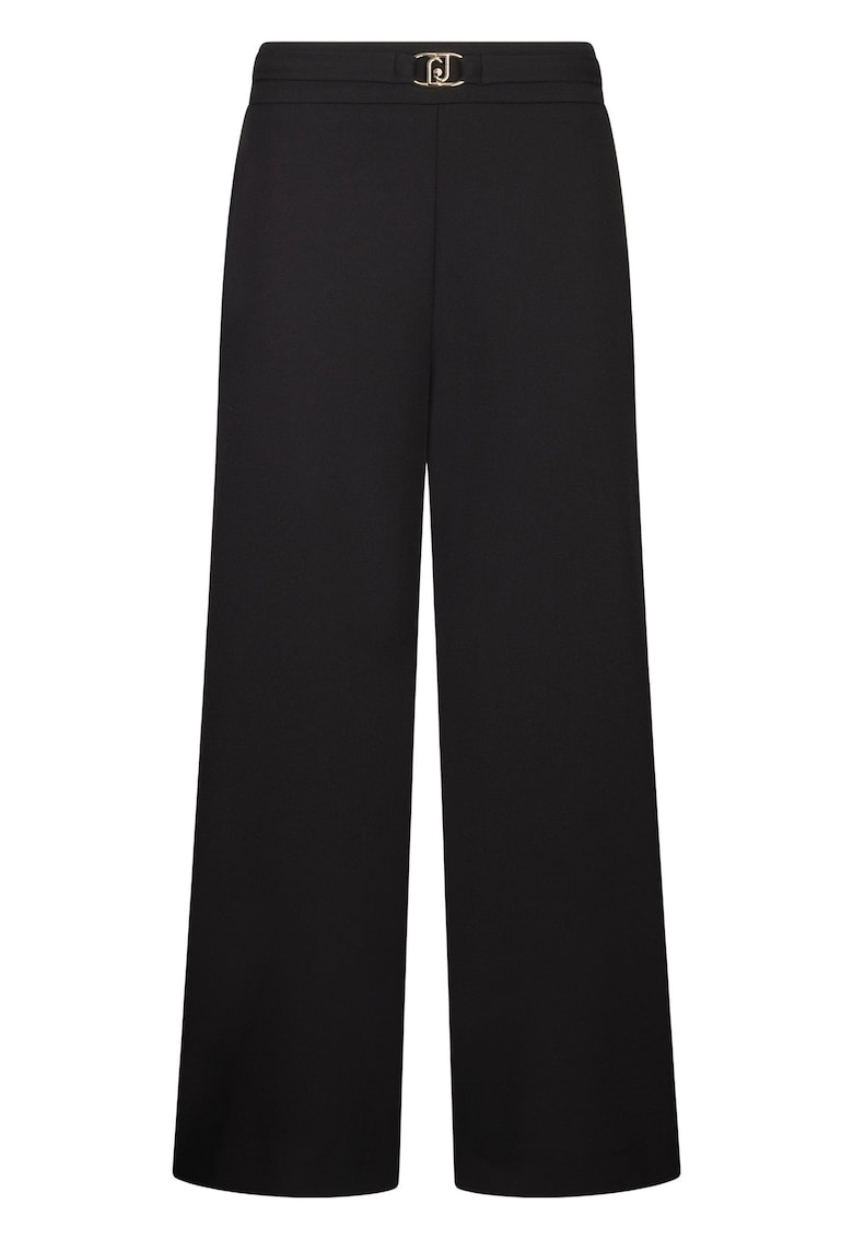 Pantaloni crop cu croiala ampla - Negru