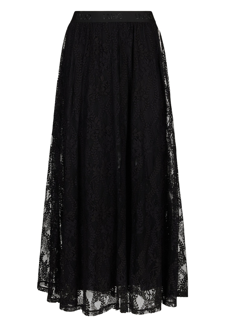 Fusta maxi din dantela - Negru