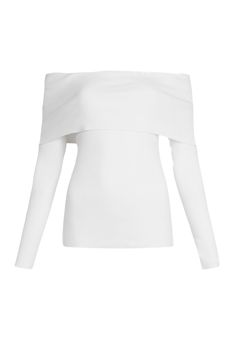 Pulover slim fit cu decolteu pe umeri