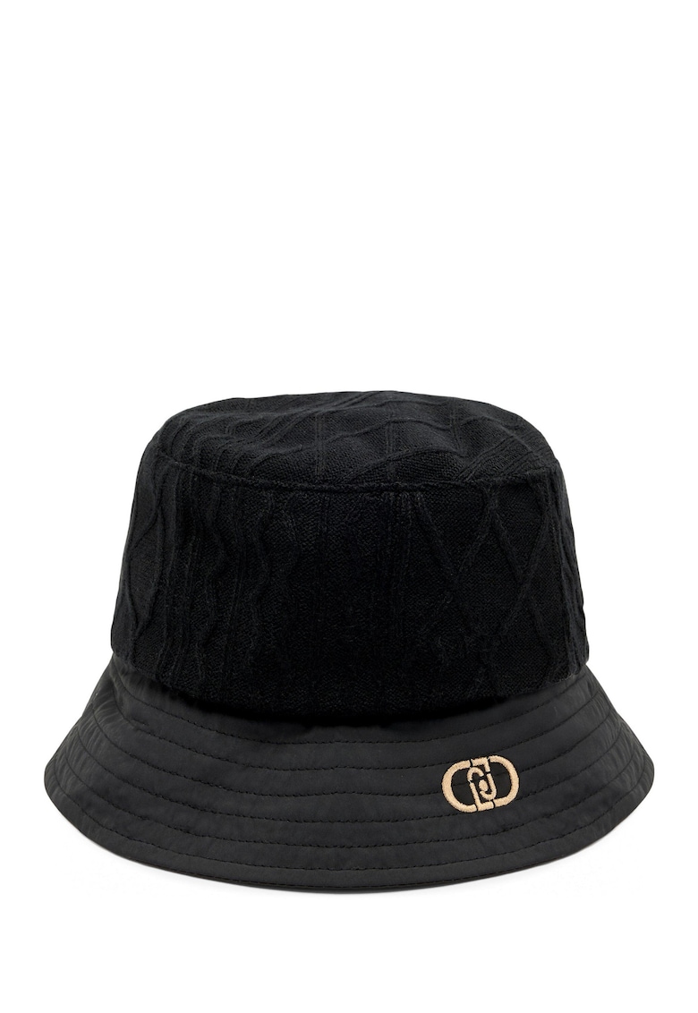 Palarie bucket cu detalii tricotate