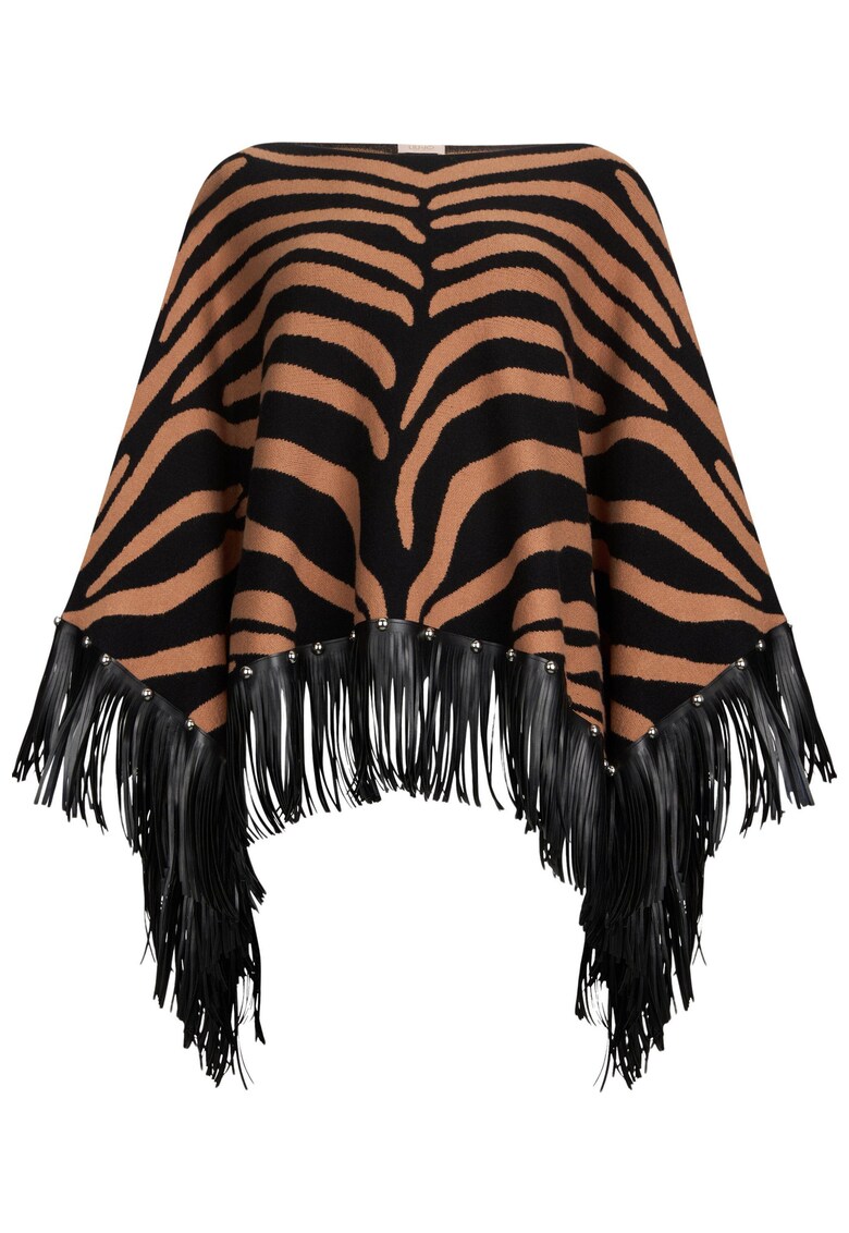 Poncho uni tricotat