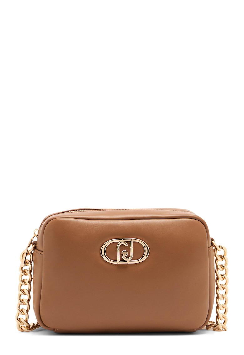 Geanta crossbody cu fermoar Lapuffy - Maro deschis