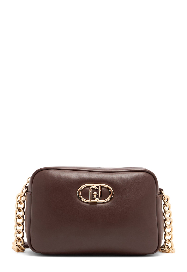 Geanta crossbody cu fermoar Lapuffy - Maro/Bej