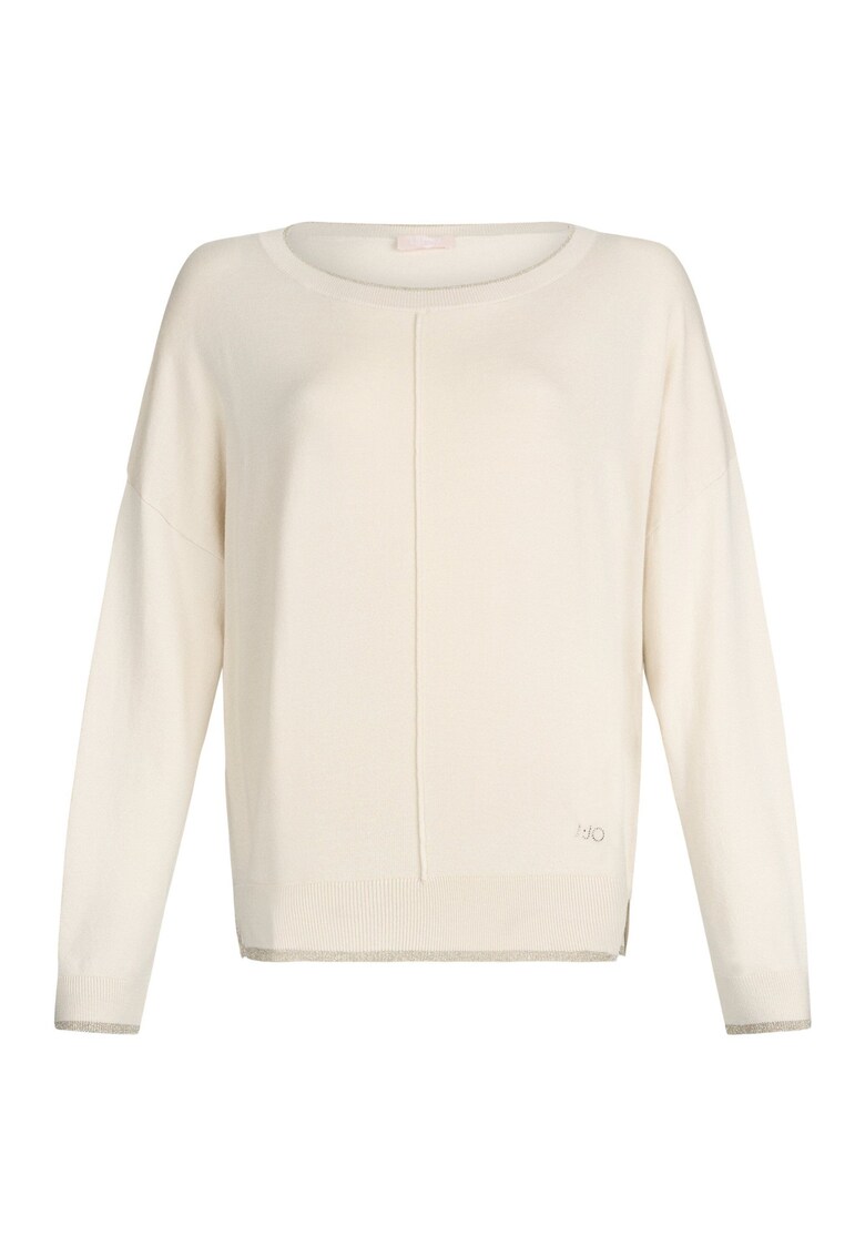 Pulover lejer tricotat fin - Bej deschis