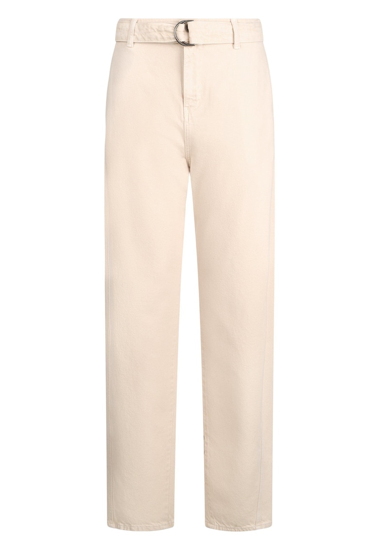 Pantaloni cu talie inalta si o curea - Bej deschis