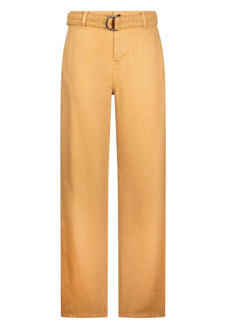 Pantaloni cu talie inalta si o curea - Maro camel