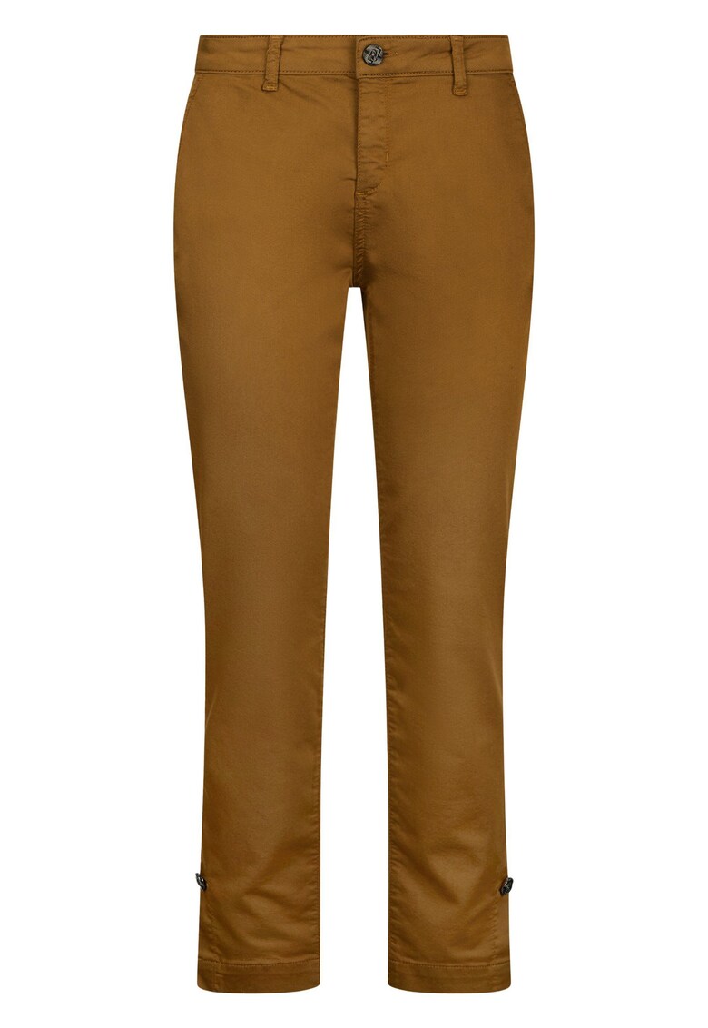 Pantaloni chino slim-fit cu talie medie - Maro camel