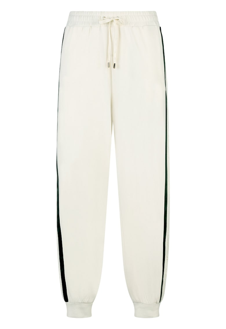 Pantaloni de trening cu dungi laterale - Alb