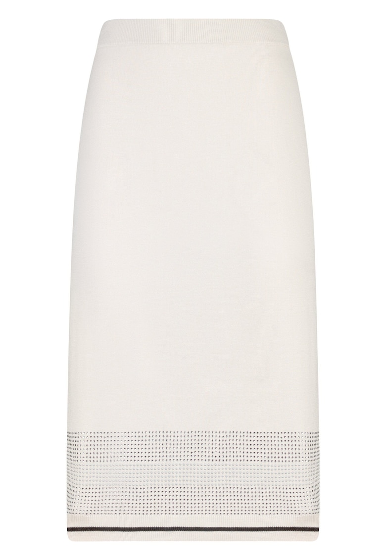 Fusta midi cambrata cu aplicatii din strasuri