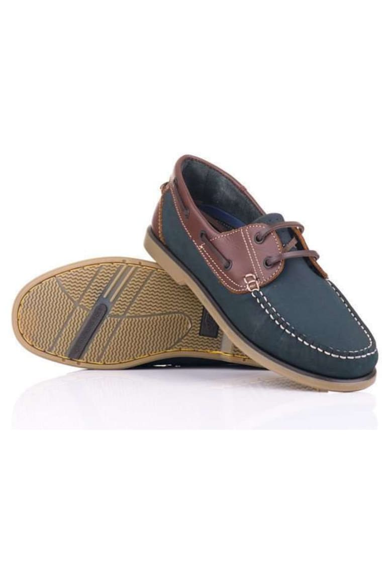 Solier Pantofi boat din piele - Bleumarin