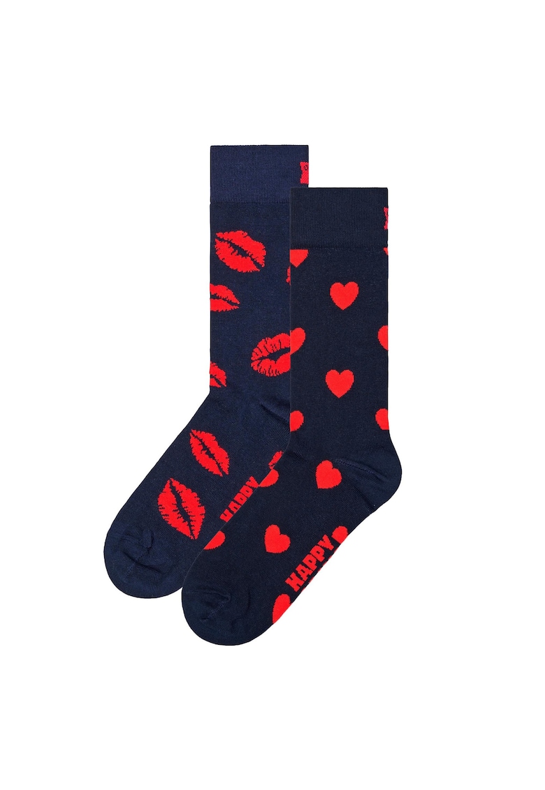 Set de sosete lungi unisex cu imprimeu - 2 perechi