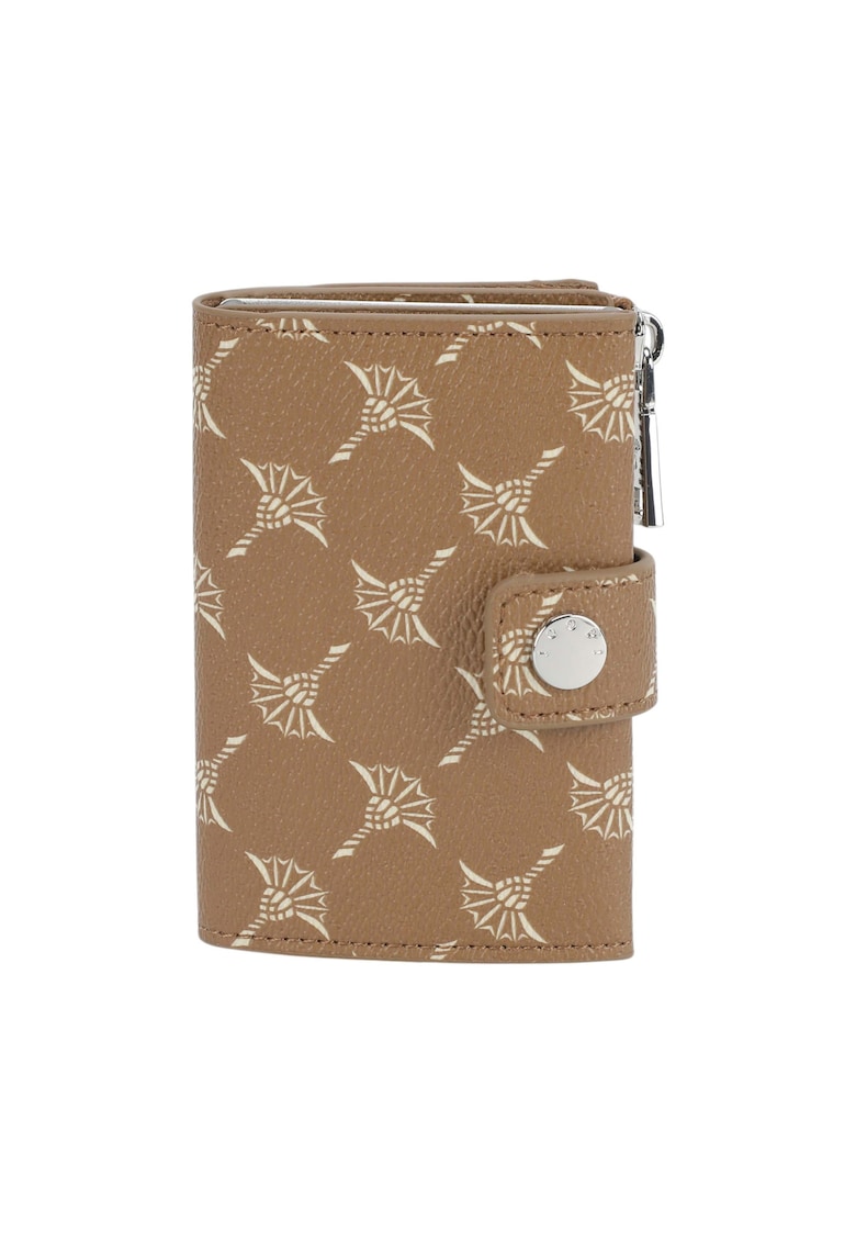 Portofel mic din piele ecologica Cortina 1.0 - Maro nisip/Crem