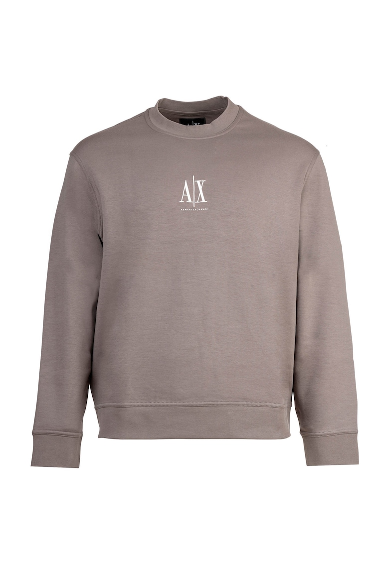 Bluza de trening cu detaliu cu broderie logo - Bej