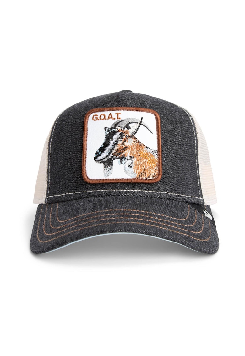 Goorin Bros Sapca trucker unisex cu aplicatie frontala - Maro scortisoara/Bej/Negru stins