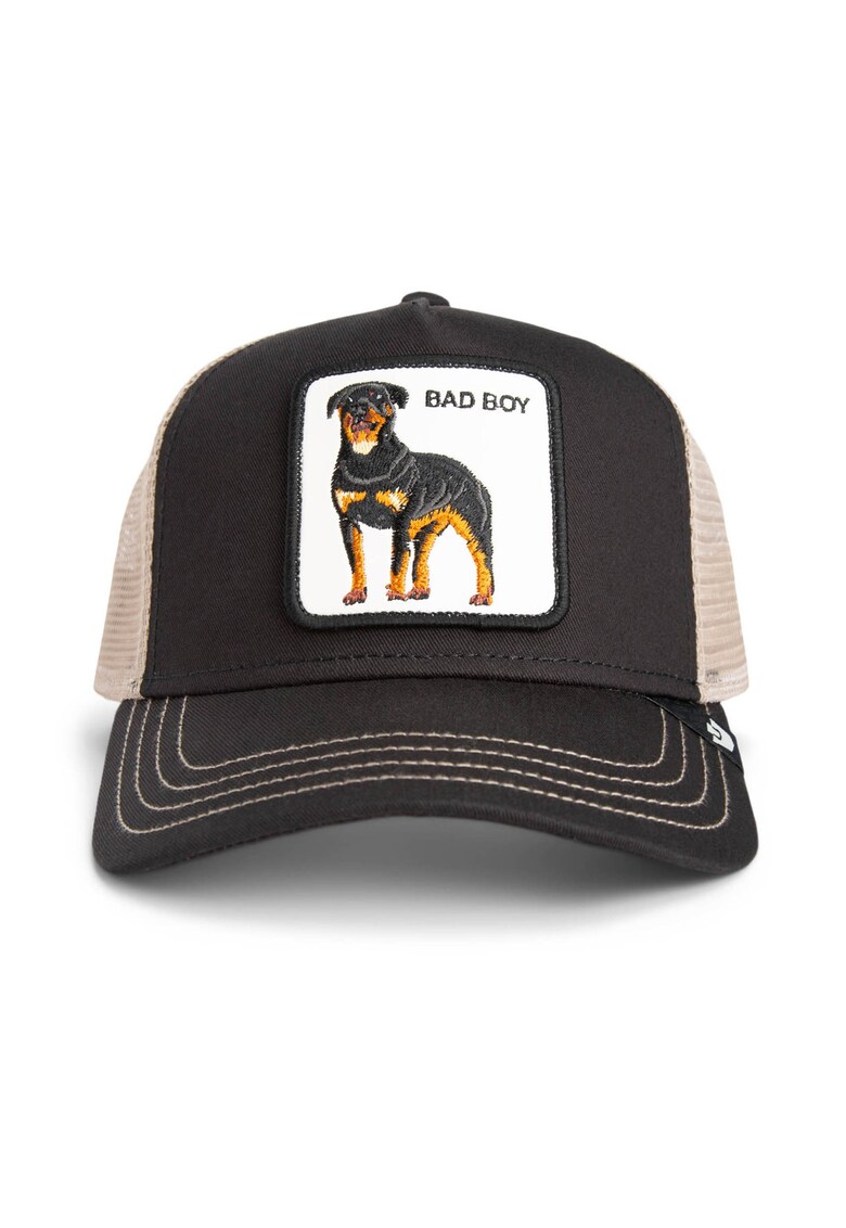 Sapca unisex cu broderie - Alb/Negru/Portocaliu persan