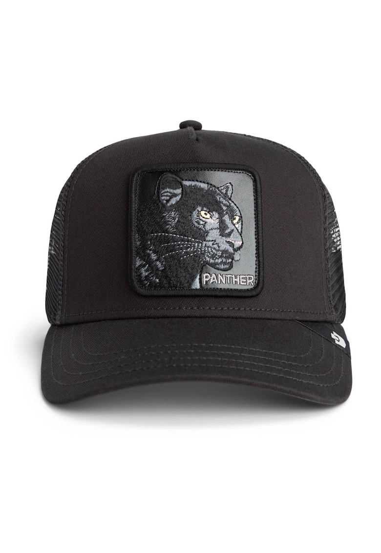 Sapca unisex cu broderie - Negru/Gri carbune/Crem