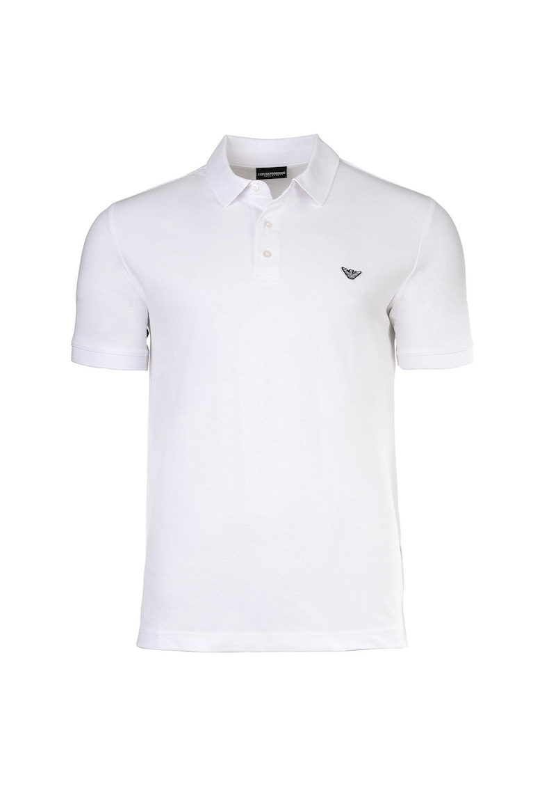 Tricou polo din amestec de bumbac cu logo discret