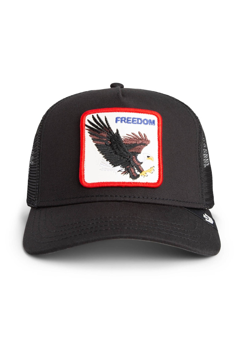 Goorin Bros Sapca trucker unisex cu aplicatie frontala - Alb/Negru/Albastru glaciar