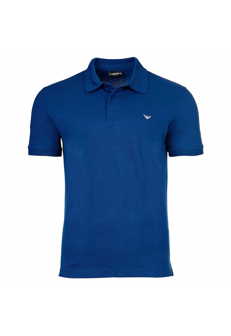 Tricou polo din amestec de bumbac cu logo discret