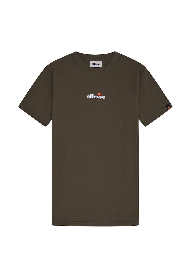 Tricou regular fit cu imprimeu text - Verde inchis