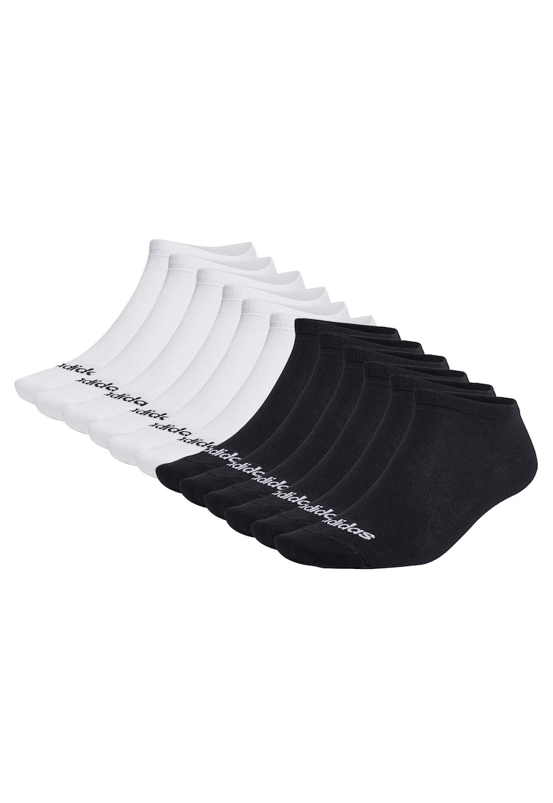 Adidas Set de sosete scurte unisex - 12 perechi - Alb/Negru