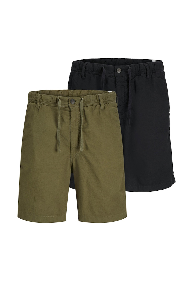 Set de pantaloni scurti din amestec de in -2 perechi