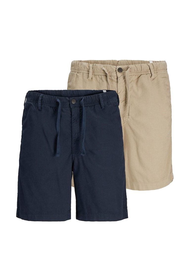 Set de pantaloni scurti din amestec de in -2 perechi