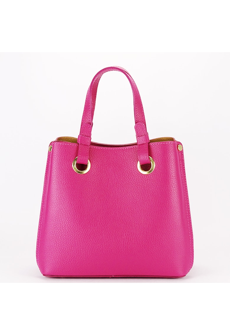 Geanta din piele naturala office/casual B-8916 129 - Fucsia - 23x25x12