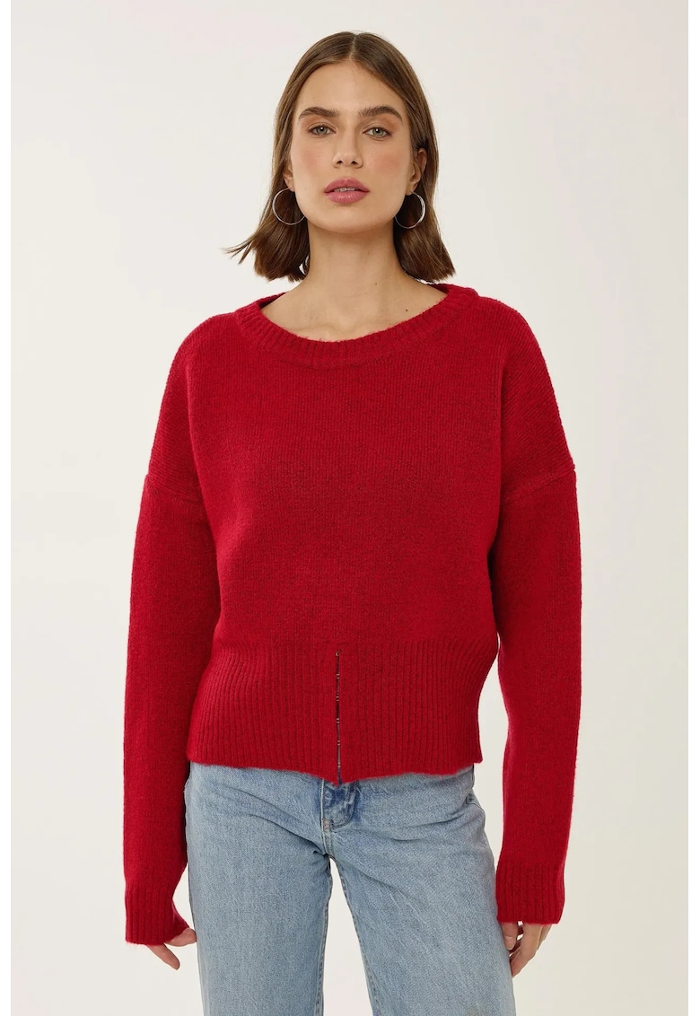 Pulover dama - Jessica - rosu - tricot