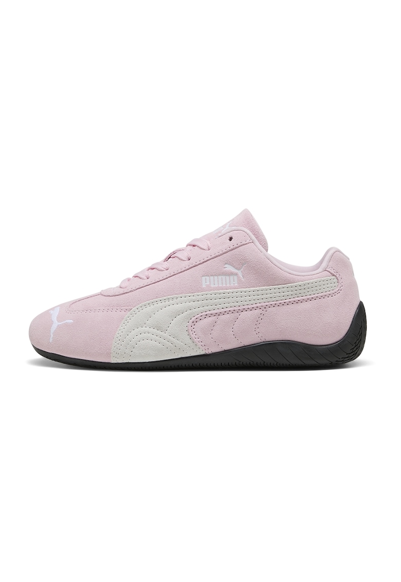 Pantofi sport Speedcat OG unisex din piele intoarsa - Alb/Roz