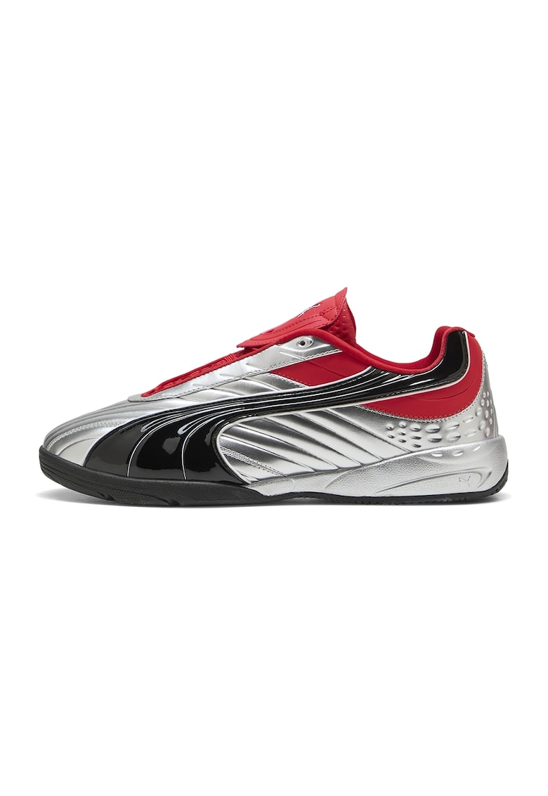 Pantofi sport de piele ecologica V-S2 Goalgetter - Rosu/Argintiu