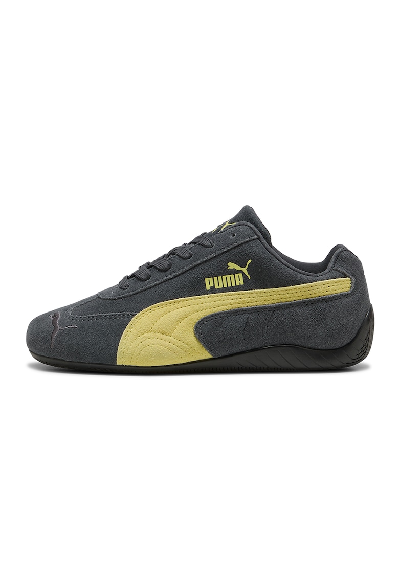 Pantofi Speedcat OG sport din piele intoarsa - Galben pai/Gri inchis